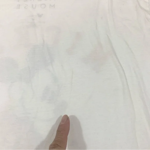 Lot Of 2 Disney Medium Mickey Minnie Mouse Crewneck Coup T Shirt S/S Graphic Tee - Picture 10 of 10